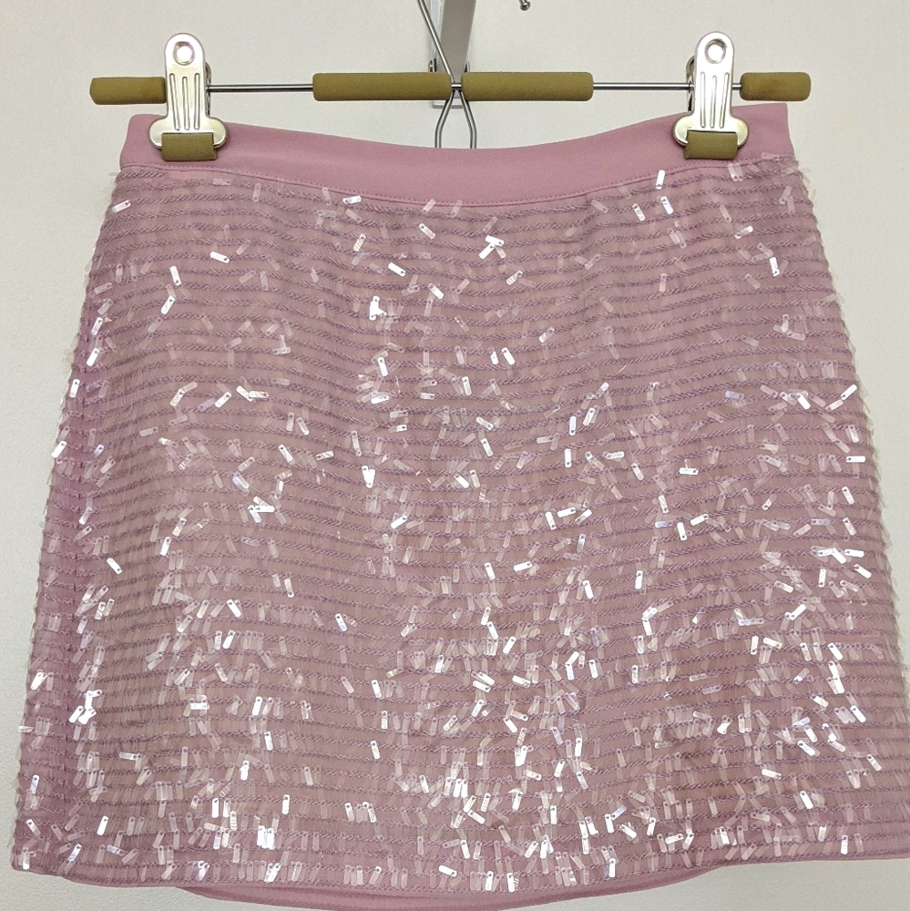 Club Monaco sequin silk skirt